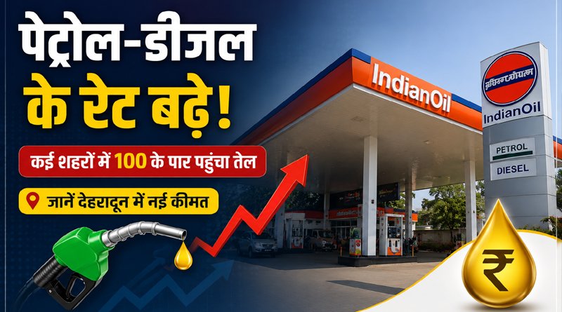उत्तराखंड में बढ़े Petrol-Diesel Prices, कई जिलों में पेट्रोल 100 रुपये के पार